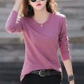 2023 Autumn and Winter New Korean Style Long Sleeve T T-shirt Women's Slim Fit All-Match Bottoming Shirt Top Simple Inner Wear Younger. 
