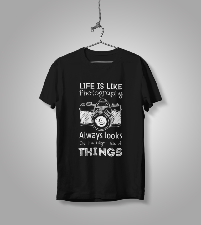 Life Is Like Photography Stylish Half Sleeve T-Shirt For Men - Tshirt For Men