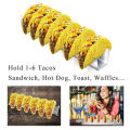 Taco Holder Creative Stainless Steel Mexican Pancake Rack 6-grid Tortillas With Wavy Pancake Rack Material: food stainless steel 430. 