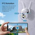 INQMEGA 4MP Dual-Lens WiFi Surveillance Outdoor Waterproof Camera 10X Digital Zoom Security CCTV Camera Full Color Night Vision. 
