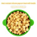 Popcorn Microwave Silicone Foldable Kitchen Easy Tools DIY Popcorn Bucket Bowl Maker with Lid,Dark Blue Easy Install. 