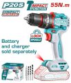 Total Impact Cordless Drill 20V 13mm 55Nm Without battery  AND CHARGER. 