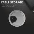 PC computer stainless steel 50 mm diameter Desk grommet cable hole cover.