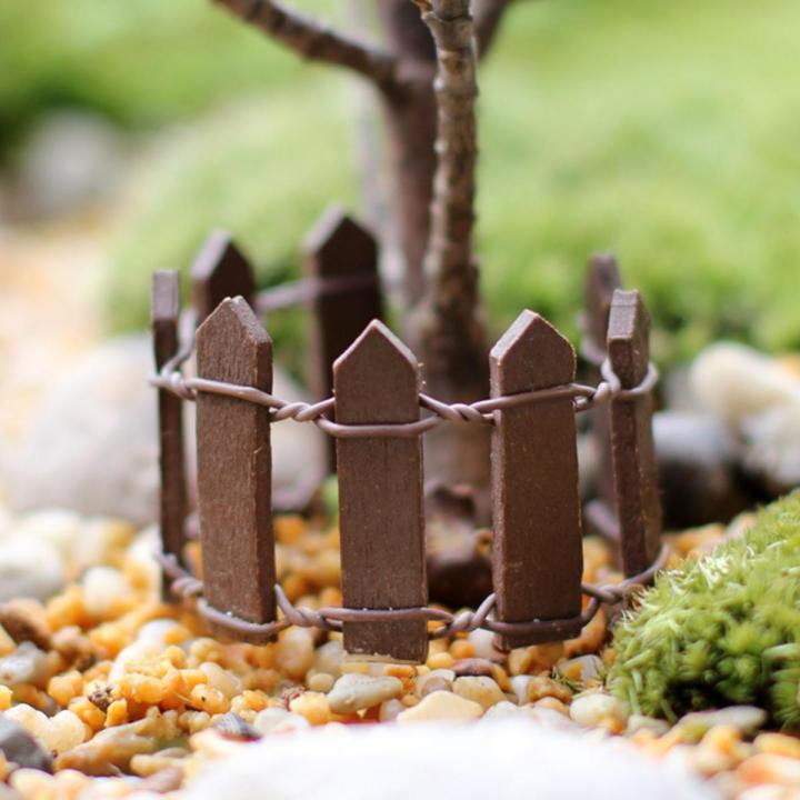 Miniature Fence Widely Used Fairy Garden Gnome Wood Fence Ornament
