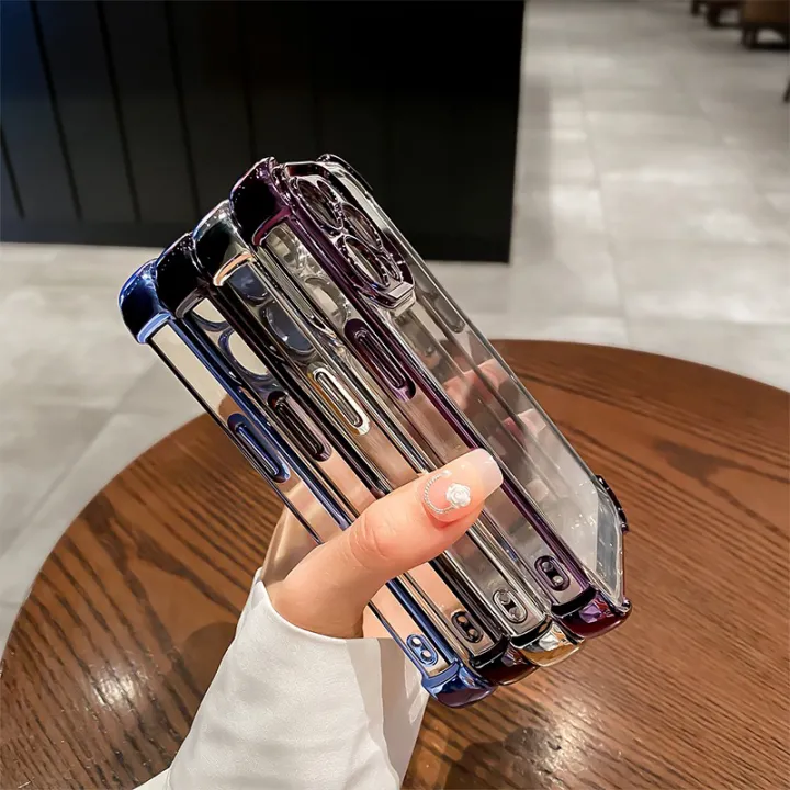 Tokifu%20For%20VIVO%20Y21D%20Transparent%20Full-Coverage%20Electroplated%20Shockproof%20Soft%20Silicone%20Premium%20Airbag%20Phone%20Case%20-%20Image%203