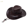Cowboy Hat Cowgirl Hat Sun Hat with Adjustable Chin Strap Fashion Hats. 
