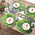 Artificial Banana Fan Leaf Placemats Coasters Turtle Leaf Dining Table Mats Decoration. 