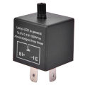 Electronic LED Adjustable Flasher Relay for Turn Signal Light Blinker.