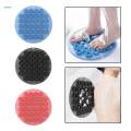 Silicone Shower Foot Back Scrubber Round 11.8inch with Suction Cups Foot Cleaning Multifunctional Bathing Supplies Wall Mounted Massage Pad.