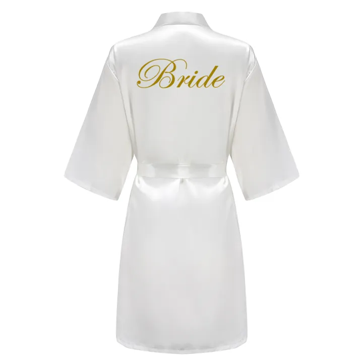 Team%20Bride%20Maid%20of%20Honor%20Gold%20Letter%20Print%20Kimono%20Faux%20Silk%20Women%20Wedding%20Preparewear%20Bridal%20Party%20Bridesmaid%20Robes%20-%20Image%202