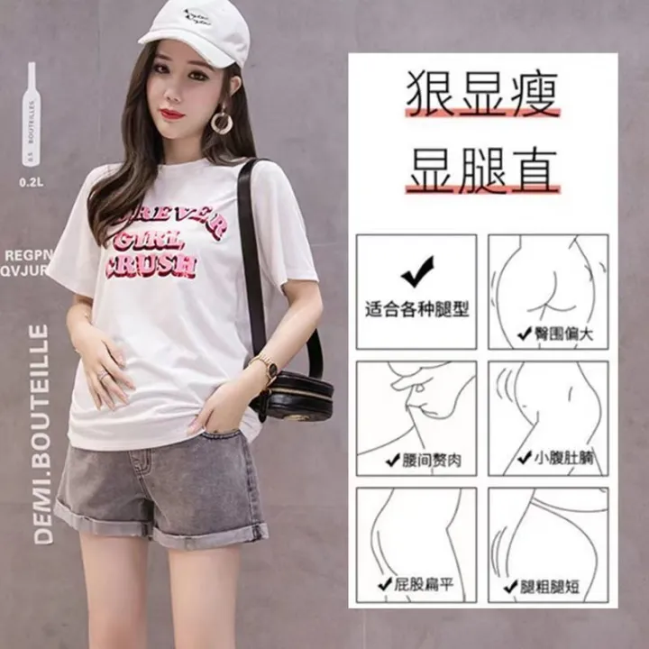 Pregnant%20Women's%20Denim%20Shorts%20Summer%20Loose%20Thin%20Fashion%20Outer%20Wear%20Casual%20Wide-Leg%20Belly%20Support%20Fashionable%20Mom's%20Pants%20Middle%20and%20Late%20Pregnancy%20-%20Image%208