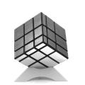 Mirror Block Rubik's Cube - Silver and Black. 