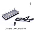 5V 3/4pin 10 Hub Splitter SATA Power ARGB/RGB Adapter LED Extension Cable. 