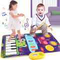 2 In 1 Piano Mat for Kids Piano Keyboard Jazz Drum Music Touch Play Carpet Baby Toddlers Music Instrument Education Toys Gift. 