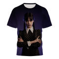 Wednesday Addams Cosplay T-shirt Men Harajuku Movie Streetwear Tees Male Popluar Cool Summer O-neck Tops Boys Fashion Clothing.