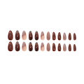 24Pcs Brown Butterfly Wing Fake Nails with Glue DIY Art Design False Nails Wearable Artificial Nails. 