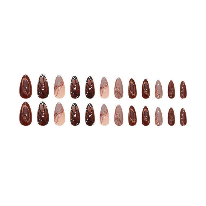 24Pcs%20Brown%20Butterfly%20Wing%20Fake%20Nails%20with%20Glue%20DIY%20Art%20Design%20False%20Nails%20Wearable%20Artificial%20Nails%20-%20Image%205