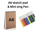 Sketch Art and Drawing Book, Spiral A6 & Mini sing pen. 