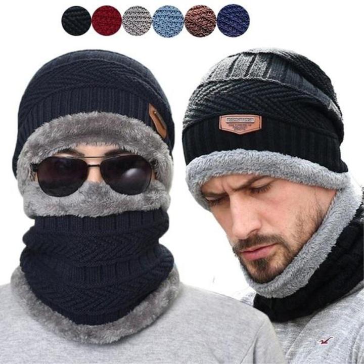 Beautiful Winter Knit Hats Beanie Hat Warm Cap Scarf Set Warm