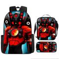 Skibidi Toilet Titan Speakerman children's backpack boy School Bag For Teenage kids Backpack Anime Travel Backpack Pencil bag.