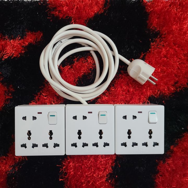 Customer Made Multiplug Heavy Duty 8 Point/3 Gang 100% Copper Wire/Cable For Taptop, Desktop, Computer, Fridge, Electric Cooker, Blender, Rice Cooker, Oven With Fuse Protection Custom Made Multi Plug QR:240901190812