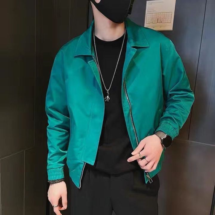 Men%20White%20Jacket%20Korean%20Style%20Fashionable%20All-Matching%20Solid%20Color%20Simple%20Men's%20Clothing%20Clothes%20Spring%20and%20Autumn%20Ruan%20Shuai%20New%20Coat%20-%20Image%208