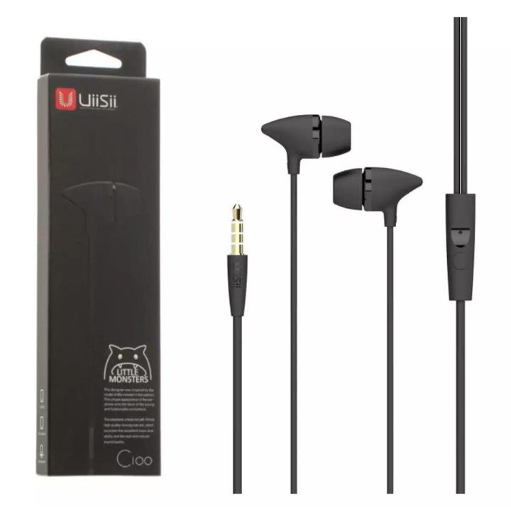 UIISII C100 In-ear Wired Heavy Bass Earphones with MIC - Ear Phone - Headphone - Headphone - Headphone - Ear Phone - Earphone - Headphone