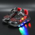 Spiderman Baby Light Shoes | Breathable Mesh Kids Sport Sneakers | Disney Casual Shoes for Boys.
