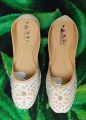 Pakistani style Nagra shoes for women and girls colour white. 