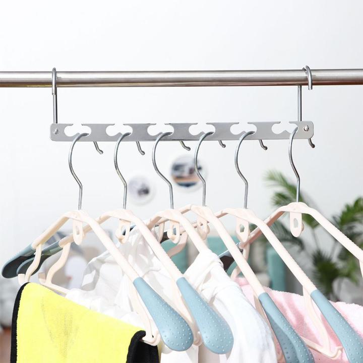 Stainless Steel Magic Hangers Metal Cloth Hanger Multifunctional Clothing Organizer Clothes Hanging Cloth Hook Space Saver