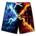 Lion Leopard Fight Graphic Shorts Pants Men 3D Dinosaur Printing y2k Board Shorts Summer Hawaiian Swimsuit Cool Surf Swim Trunks.