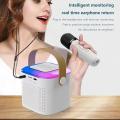 Y1 Wireless Bluetooth Speaker Multifunction with 2 Microphone RGB Portable Music Player Karaoke Machine for Child Home Gift. 