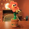 Musical Singing Dancing Toys 120 Songs Repeating Talking Record Speaking Sunflower Soft Plush Funny Creative Saxophone Kids Toy.