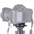 2X Camera Pan Base with Style Plate, 0.95cm Screw Aluminum Panoramic Ball Tripod Head with Bubble Level.