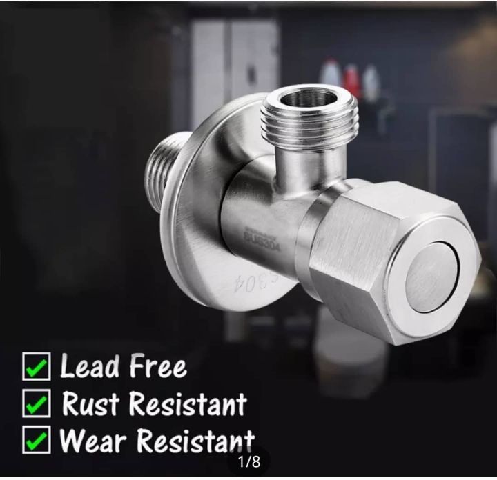 SUS%20304%20One%20way%20angle%20Valve%20Stainless%20Steel%20/%201/2"%20Angle%20Stop%20Valve%20For%20Bathroom/Kitchen%20/Garden%20Etc.%20-%20Image%202