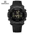 NAVIFORCE 7104 Men's Multi-Function Digital Wristwatch With Date Day Waterproof Silicone Strap Top Brand Luxury Classic Fashion Sports Watch - Black. 