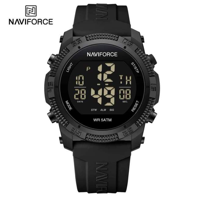 NAVIFORCE%207104%20Men's%20Multi-Function%20Digital%20Wristwatch%20With%20Date%20Day%20Waterproof%20Silicone%20Strap%20Top%20Brand%20Luxury%20Classic%20Fashion%20Sports%20Watch%20-%20Black%20-%20Image%202