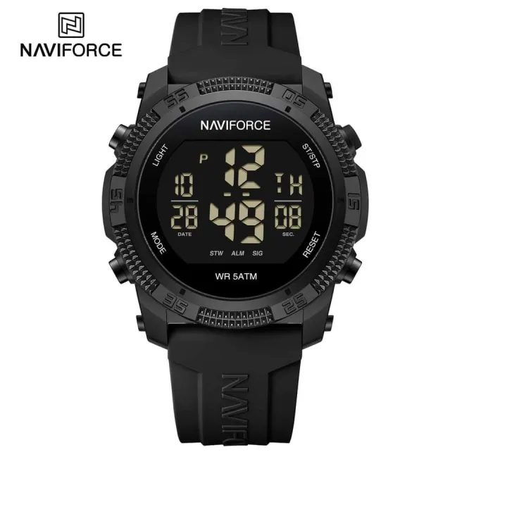 NAVIFORCE%207104%20Men's%20Multi-Function%20Digital%20Wristwatch%20With%20Date%20Day%20Waterproof%20Silicone%20Strap%20Top%20Brand%20Luxury%20Classic%20Fashion%20Sports%20Watch%20-%20Black%20-%20Image%202