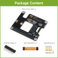 Waveshare PCIe To M.2 Adapter for Raspberry Pi 5, Supports NVMe Protocol M.2 Solid State Drive, HAT + Standard. 