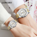 Longbo Watch New Fashion Couple Watch Men's Waterproof Steel Calendar Quartz Watch Tiktok Cross border hair generation. 