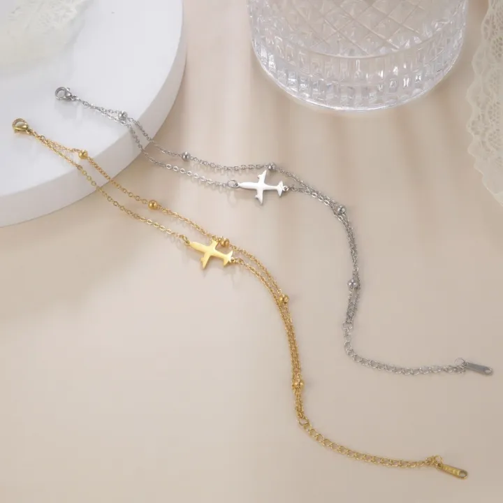%E3%80%90On%20Sale%E3%80%91%20Lucktune%20Airplane%20Pendant%20Anklet%20for%20Women%20Stainless%20Steel%20Plane%20Double%20Bead%20Chain%20Foot%20Chain%20Boho%20Summer%20Beach%20Jewelry%20-%20Image%206