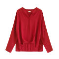 2024 Autumn New Korean Style Loose Large Size Batwing Sleeve Shirt Women's Long-Sleeved Shirt Simple All-Match Casual Shirt.