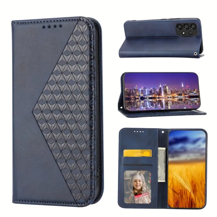 Suitable%20For%20Samsung%20Galaxy%20A54%20A53%20A52%20A51%20A32%20A33%20A12%20A13%20A14%20A22%20A24%20A23%20Phone%20Case%20With%20Lanyard%20Artificial%20Diamond%20Lattice%20Flip%20Magnetic%20Buckle%20Multi-card%20Slot%20Bracket%20Wallet%20Style%20A73%20A72%20A71%20Small%20Cow%20Pattern%20Protective%20Leather%20Case%20Business%20-%20Image%204
