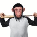 Latex Vivid Monkey Mask With Wig Funny Full Face Animal Mask Dress Up Accessory Halloween Cosplay Costume Prop Party Decors Prop. 
