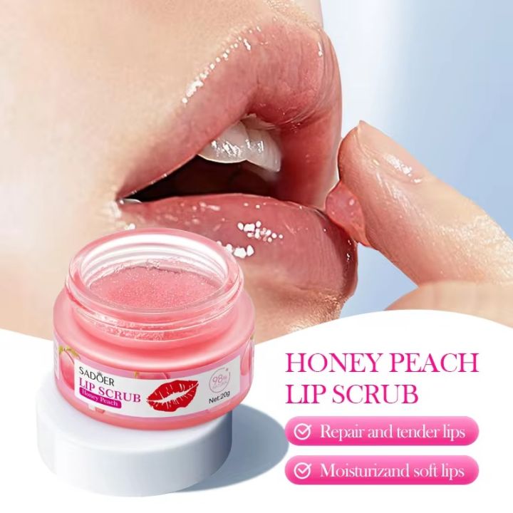 SADOER%20Honey%20Peach%20Coffee%20Bean%20&%20Avocado%20Hydrates%20Lip%20Scrub-%2020g%20-%20Image%202