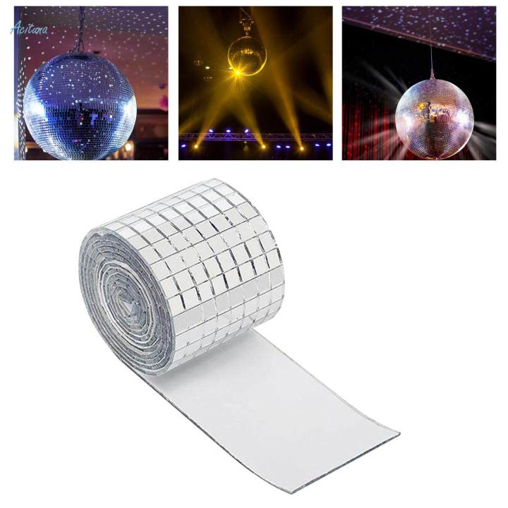 Mirror Tiles Mini Mosaic Stickers for Photo Frame DIY Disco Ball Bathroom 30x30cm Big Tile