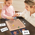 Kid Wooden Multiplication Board Interective Education Multiplication Game Board.