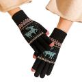 （New）Lady now Deer Knitted Thicken Glove Full Finger Touch creen Mitten Xma. 