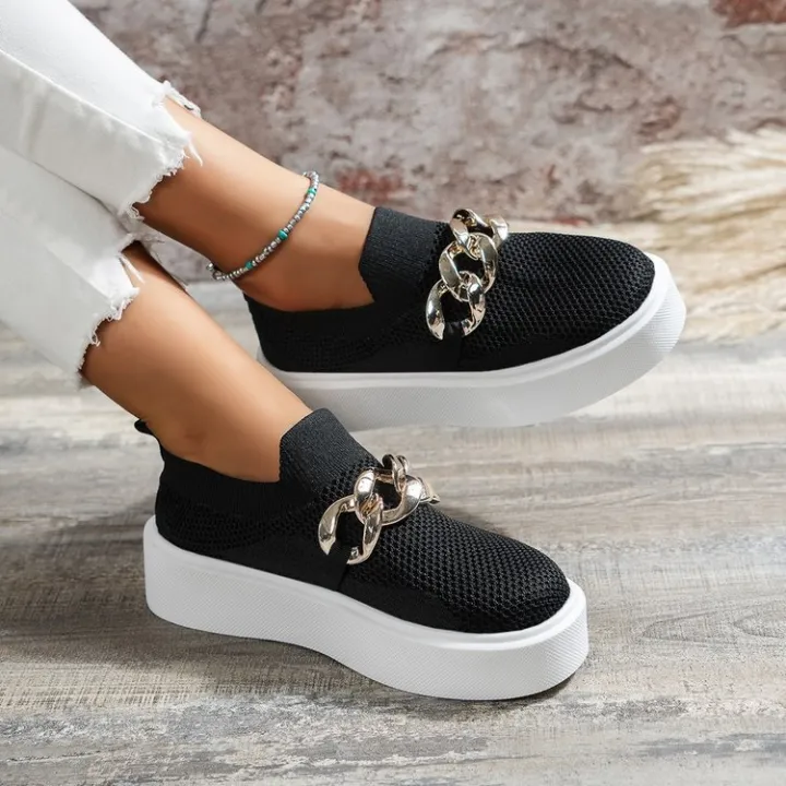 Amazon%20Summer%202022%20New%20Women's%20Flat%20Sneakers%20Foreign%20Trade%20Plus%20Size%20Casual%20Shoes%20Mesh%20Slip%20Over%20Foot%20Shoes%20-%20Image%204