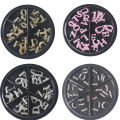 26 Letters In Wheels A-Z Nail Accessories Charms Gold/Pink/Black/Rose Metal Jewels Alphabet 3D Nail Art Decorations Supplies NEW. 